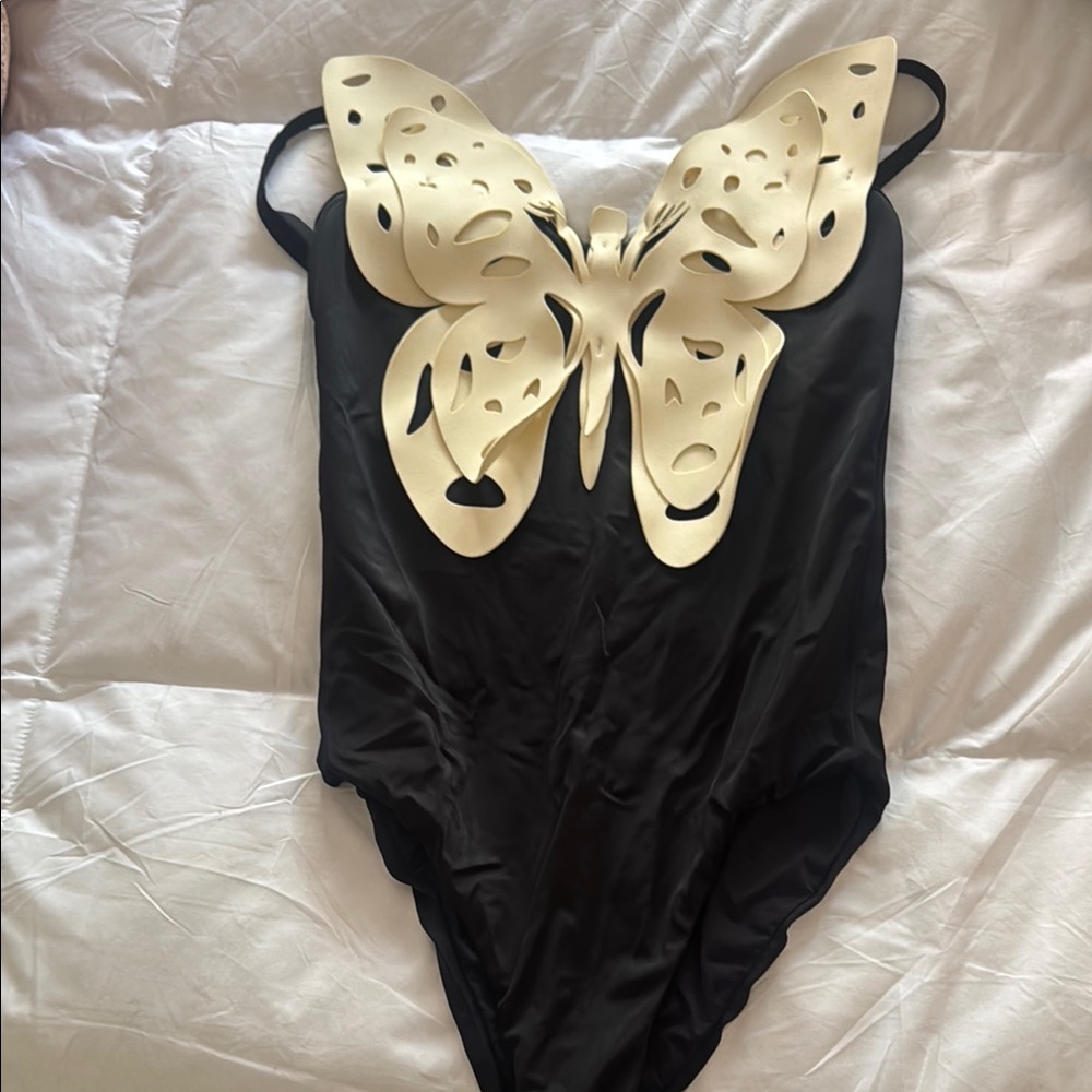 Black  Butterfly  One Piece